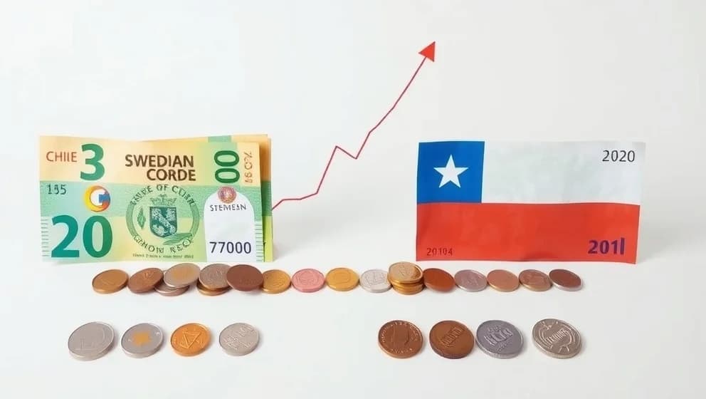 Corona svenska till chilensk peso idag